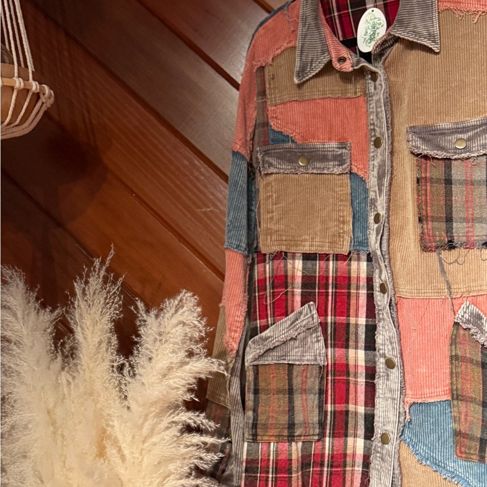 Oli & Hali Patchwork Corduroy Shacket